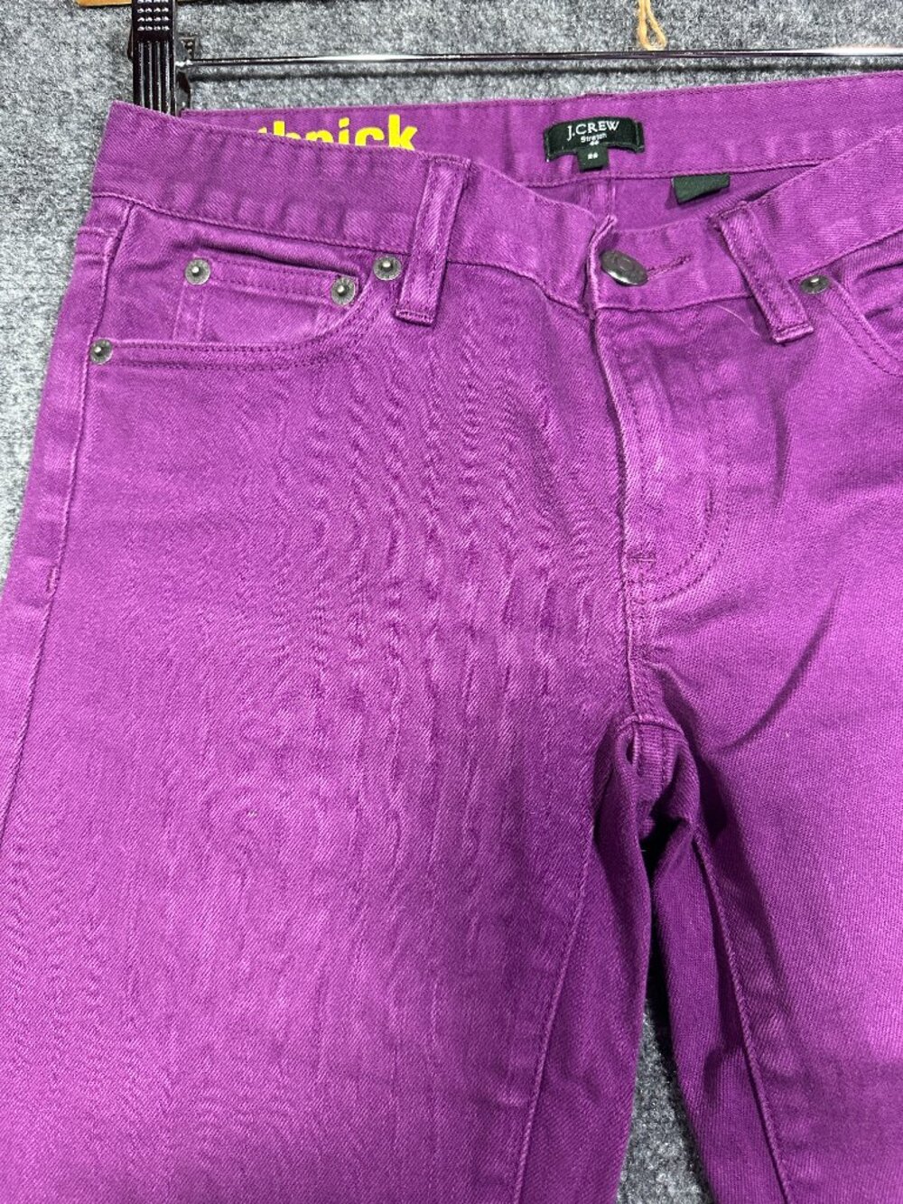 J Crew Jeans Womens 26 Toothpick Purple Cotton Stretch Skinny Pockets - Picture 4 of 9